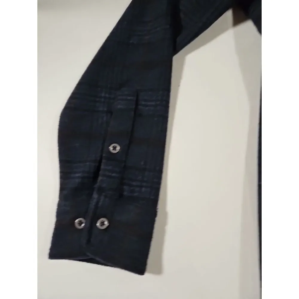 Ni Coby Premium Mens Flannel Shirt‎ Size Medium Black/blue
